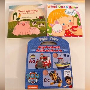 Paw Patrol Alphabet Adventure Interactive Book - Blue and Red Bundle of 3